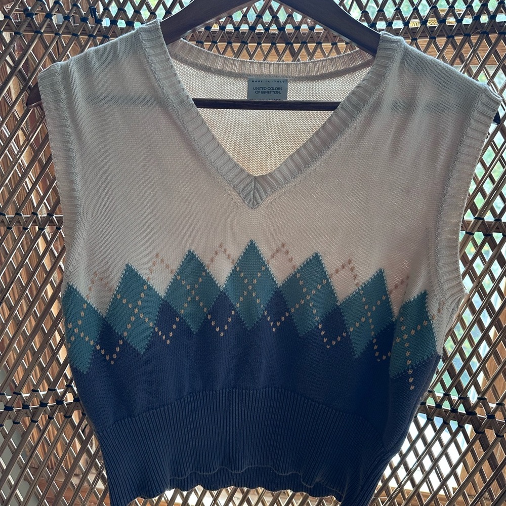 United Colors Of Benetton Cream Knit Sweater